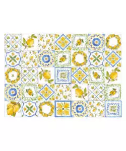PARASCHIZZI DA CUCINA IN ALLUMINIO FANTASIA "LEMON", 84X60 CM