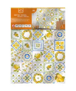 PARASCHIZZI DA CUCINA IN ALLUMINIO FANTASIA "LEMON", 84X60 CM