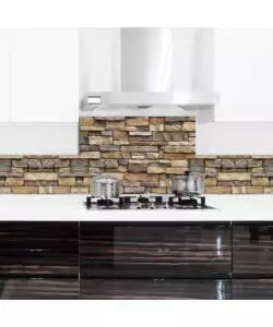 PARASCHIZZI DA CUCINA IN ALLUMINIO FANTASIA "STONES", 84X60 CM