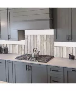 PARASCHIZZI DA CUCINA IN ALLUMINIO FANTASIA "WOOD", 84X60 CM