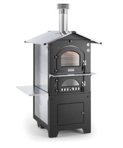 FORNO PIZZA A LEGNA FONTANA "GUSTO 80x54" COLORE ANTRACITE 2/3 PIZZE