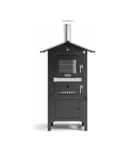 FORNO PIZZA A LEGNA FONTANA "PEOPLE 80X45" COLORE ANTRACITE 2 PIZZE