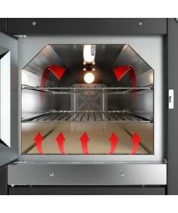 FORNO PIZZA A LEGNA FONTANA "PEOPLE 80X45" COLORE ANTRACITE 2 PIZZE