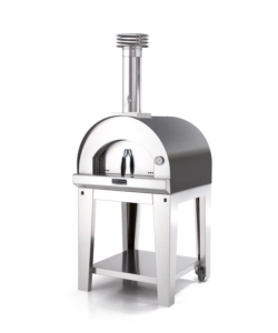 FORNO PIZZA A LEGNA CON CARRELLO FONTANA "MARGHERITA" COLORE ANTRACITE 2 PIZZE
