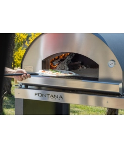 FORNO PIZZA A LEGNA FONTANA "MANGIAFUOCO" COLORE ANTRACITE 4 PIZZE