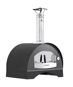FORNO PIZZA A LEGNA FONTANA "AMALFI" COLORE ANTRACITE 3 PIZZE