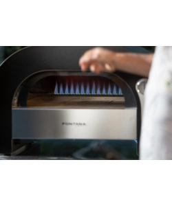FORNO PIZZA A GAS FONTANA "MAESTRO 60" COLORE ANTRACITE 2 PIZZE