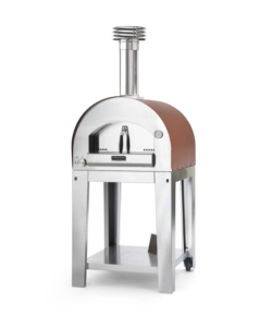 FORNO PIZZA A GAS CON CARRELLO FONTANA "MARGHERITA" COLORE ROSSO 2 PIZZE