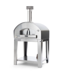 FORNO PIZZA A GAS CON CARRELLO FONTANA "MANGIAFUOCO" COLORE ANTRACITE 4 PIZZE