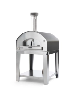 FORNO PIZZA A GAS CON CARRELLO FONTANA "MARINARA" COLORE ANTRACITE 5 PIZZE