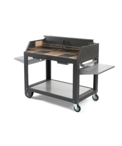 BARBECUE A LEGNA FONTANA "EGEO 80" COLORE NERO E GRIGLIA 80X40
