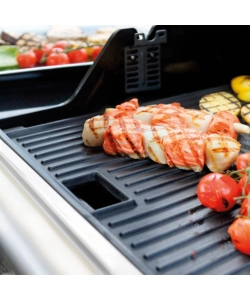 BARBECUE A LEGNA FONTANA "TIRRENO APPOGGIO" COLORE ACCIAIO E GRIGLIA 80X40