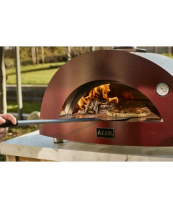 FORNO PIZZA A LEGNA ALFA "MODERNO" COLORE ROSSO 2 PIZZE