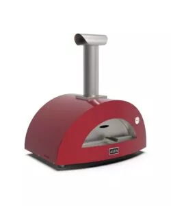 FORNO PIZZA A LEGNA ALFA "MODERNO" COLORE ROSSO 2 PIZZE