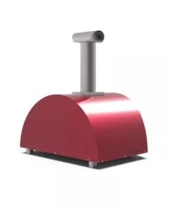 FORNO PIZZA A LEGNA ALFA "MODERNO" COLORE ROSSO 2 PIZZE