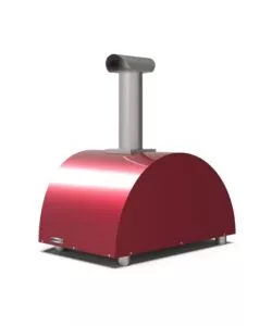 FORNO PIZZA A LEGNA ALFA "MODERNO" COLORE ROSSO 2 PIZZE