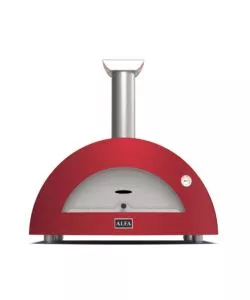 FORNO PIZZA A LEGNA ALFA "MODERNO" COLORE ROSSO 3 PIZZE