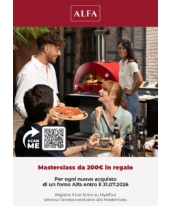 FORNO PIZZA A GAS ALFA "MODERNO" ROSSO 3 PIZZE