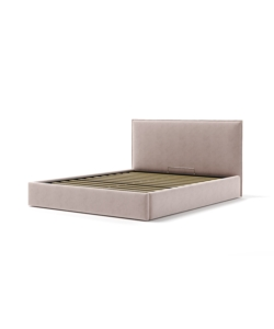 LETTO MATRIMONIALE CONTENITORE "ZOOM" IN TESSUTO ROSA 160X190 CM
