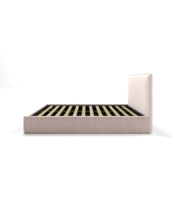 LETTO MATRIMONIALE CONTENITORE "ZOOM" IN TESSUTO ROSA 160X190 CM