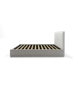LETTO MATRIMONIALE CONTENITORE "ZOOM" IN TESSUTO PERLA 160X190 CM