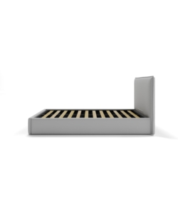 LETTO PIAZZA E MEZZA CONTENITORE "ZOOM" IN ECOPELLE GRIGIO 120X190 CM