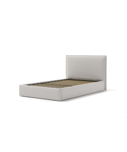 LETTO PIAZZA E MEZZA CONTENITORE "ZOOM" IN ECOPELLE BIANCO 120X190 CM