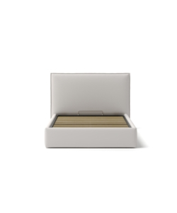 LETTO PIAZZA E MEZZA CONTENITORE "ZOOM" IN ECOPELLE BIANCO 120X190 CM