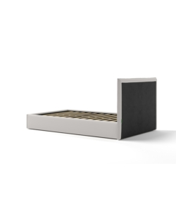 LETTO PIAZZA E MEZZA CONTENITORE "ZOOM" IN ECOPELLE BIANCO 120X190 CM