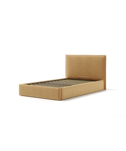 LETTO PIAZZA E MEZZA CONTENITORE "ZOOM" IN TESSUTO ARANCIONE 120X190 CM