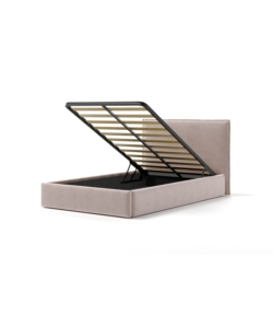 LETTO PIAZZA E MEZZA CONTENITORE "ZOOM" IN TESSUTO ROSA 120X190 CM