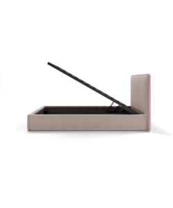 LETTO PIAZZA E MEZZA CONTENITORE "ZOOM" IN TESSUTO ROSA 120X190 CM