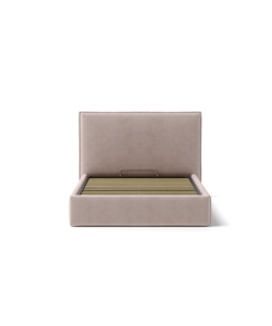 LETTO PIAZZA E MEZZA CONTENITORE "ZOOM" IN TESSUTO ROSA 120X190 CM