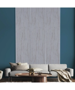 RIVESTIMENTO MURALE FONOASSORBENTE KIMONO "PREMIUM" ROVERE BIANCO, 19X572,5X1200 MM