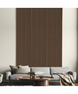 RIVESTIMENTO MURALE FONOASSORBENTE KIMONO "PREMIUM" NOCE RIGATINO, 19X572,5X1200 MM