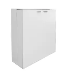 SCARPIERA 2 ANTE BELLAHOME CON ANTE SALVASPAZIO BIANCO 100X33,8X110 CM