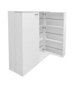SCARPIERA 2 ANTE BELLAHOME CON ANTE SALVASPAZIO BIANCO 100X33,8X110 CM