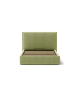 LETTO PIAZZA E MEZZA CONTENITORE "ZOOM" IN TESSUTO VERDE 120X190 CM CM