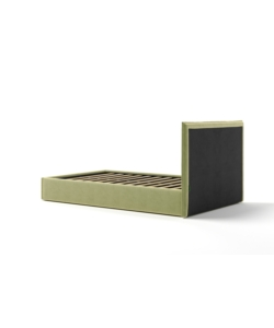 LETTO PIAZZA E MEZZA CONTENITORE "ZOOM" IN TESSUTO VERDE 120X190 CM CM