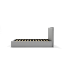 LETTO SINGOLO CONTENITORE "ZOOM" IN ECOPELLE GRIGIO 90X190 CM