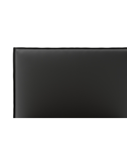 LETTO SINGOLO "ZOOM" IN ECOPELLE COLORE NERO CON RETE E CONTENITORE, 90X190 CM