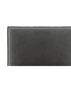 LETTO SINGOLO "ZOOM" IN TESSUTO COLORE GRIGIO CON RETE E CONTENITORE, 90X190 CM