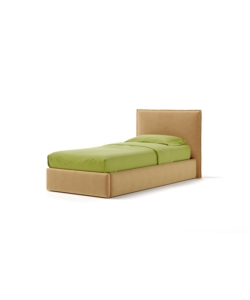 LETTO SINGOLO CONTENITORE "ZOOM" IN TESSUTO ARANCIONE 90X190 CM