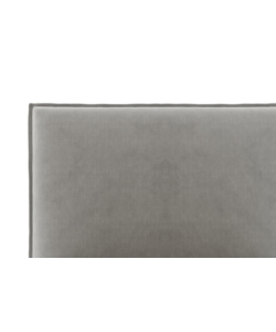LETTO SINGOLO "ZOOM" IN TESSUTO COLORE PERLA CON RETE E CONTENITORE, 90X190 CM