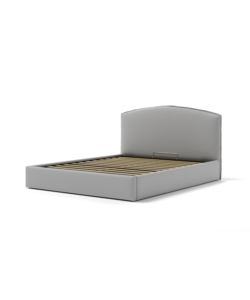 LETTO MATRIMONIALE CONTENITORE "MOON" IN ECOPELLE GRIGIO 160X190 CM