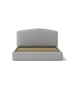 LETTO MATRIMONIALE CONTENITORE "MOON" IN ECOPELLE GRIGIO 160X190 CM