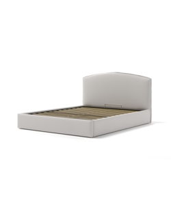 LETTO MATRIMONIALE CONTENITORE "MOON" IN ECOPELLE BIANCO 160X190 CM