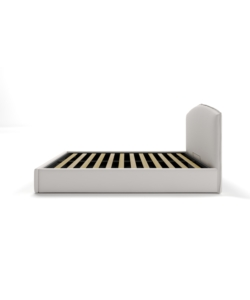 LETTO MATRIMONIALE CONTENITORE "MOON" IN ECOPELLE BIANCO 160X190 CM