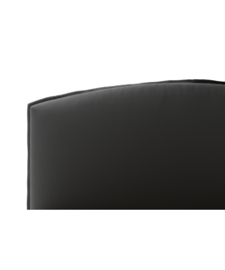 LETTO MATRIMONIALE CONTENITORE "MOON" IN ECOPELLE NERO 160X190 CM