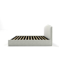 LETTO MATRIMONIALE CONTENITORE "MOON" IN TESSUTO BIANCO 160X190 CM
